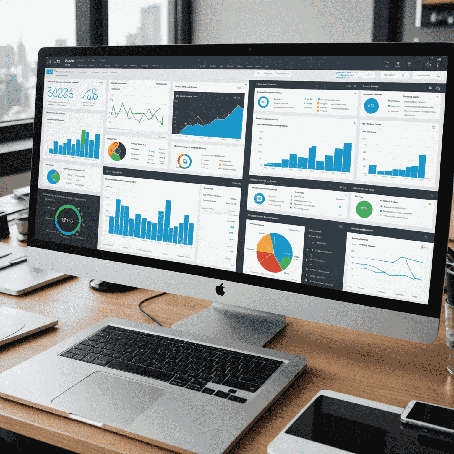 Dashboard montrant la gestion des ressources réseau avec des graphiques et des listes d'appareils