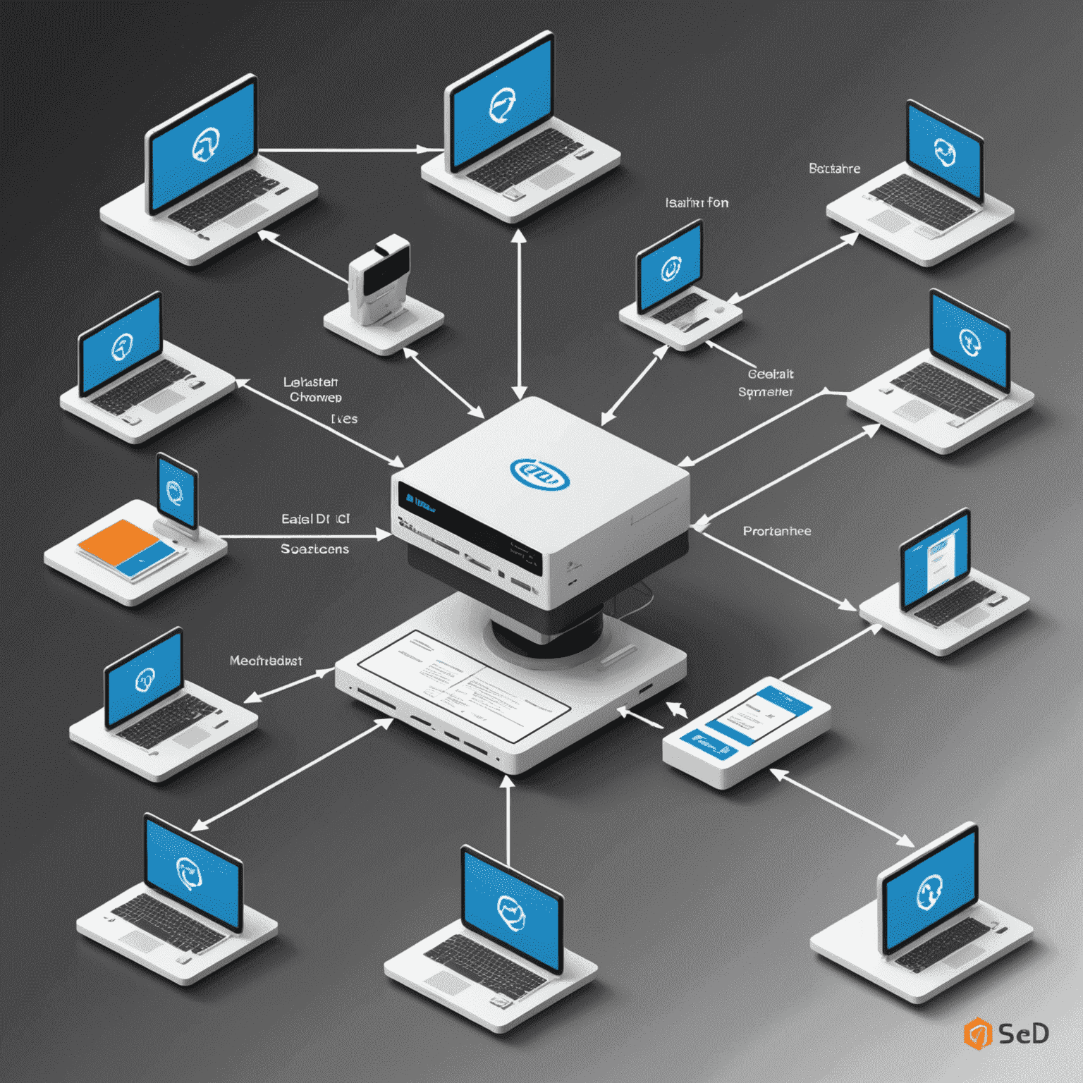 Diagramme montrant l'intégration d'Advanced IP Scanner dans un workflow IT
